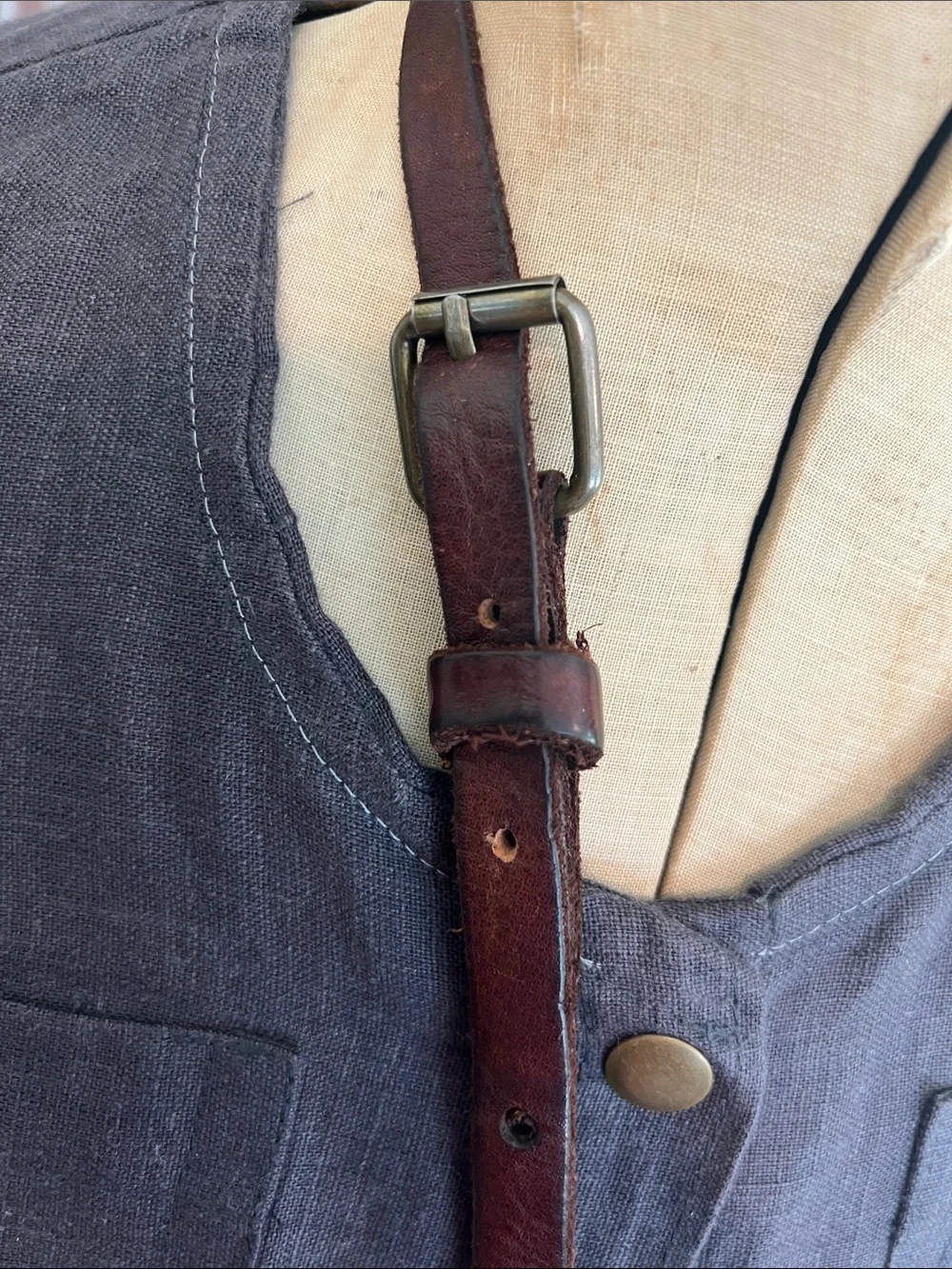 Campomaggi Dark Brown Studded Leather Messenger Bag clutch